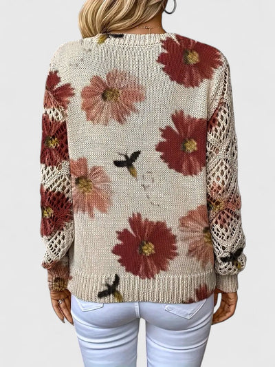 Aurélie | Elegant Floral Knit Sweater
