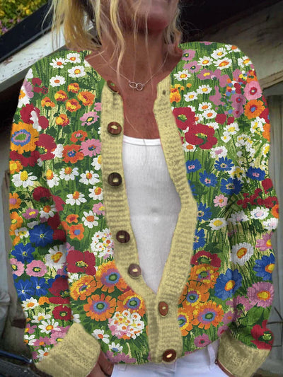 Sofie | Loose fitting cardigan with print