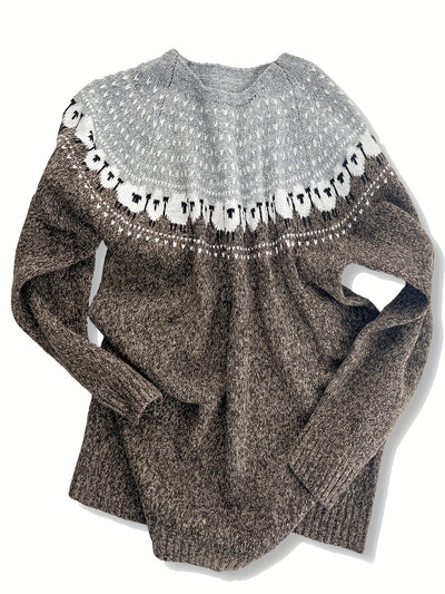 Nordic™ | Elegant Winter Sweater with Sheep Jacquard Pattern