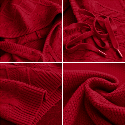 Emily | Cable Knit Hoodie Sweater